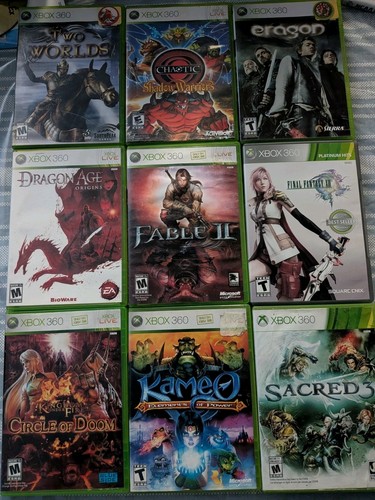 Xbox 360 RPG Action Game Lot of 9