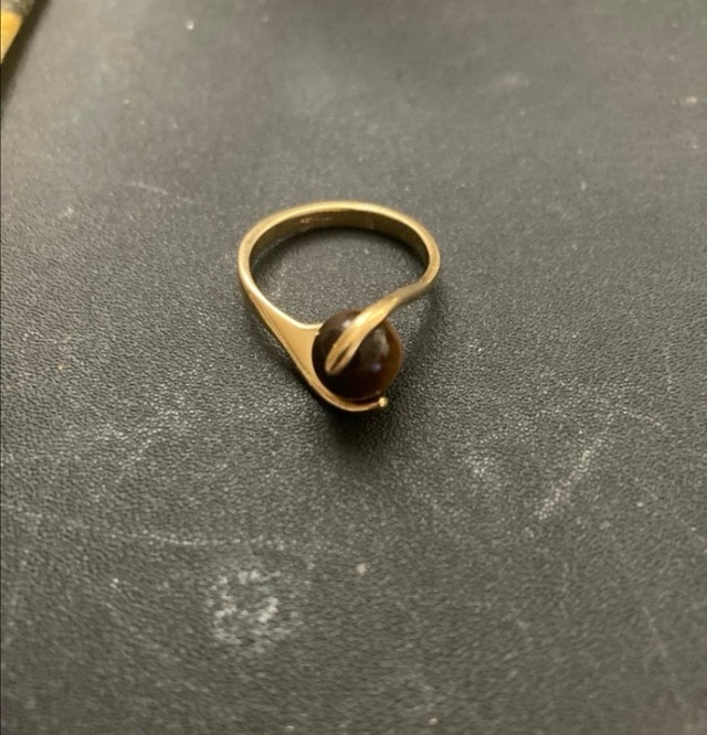 stamped 14k gold plated ring