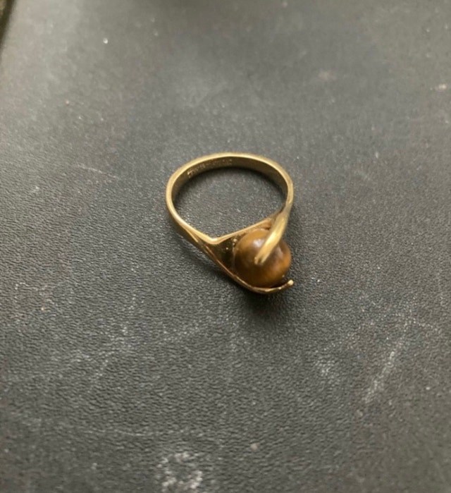 stamped 14k gold plated ring - photo 2