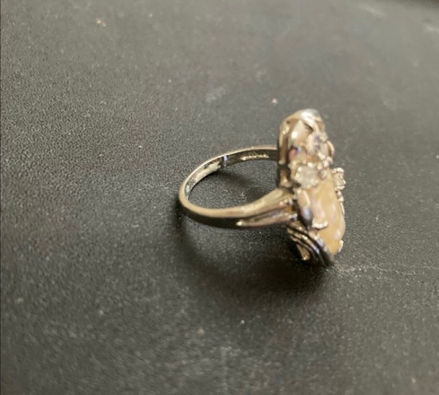 stamped 18k gold plated ring - photo 3