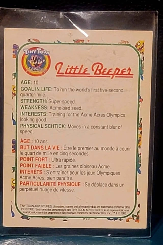 1992 Tiny Toon Adventures Warner Bros -Little Beeper - photo 2