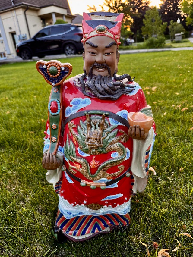 Chinese Fu Lu Shou Statue Set – Complete Trio - photo 2