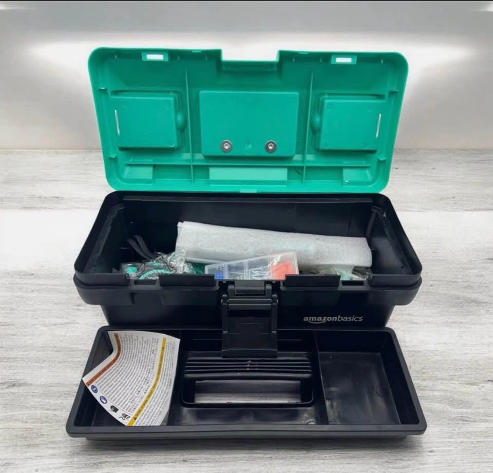 Amazon Basics Household Tool Set - 150-Piece, Turquoise - photo 2