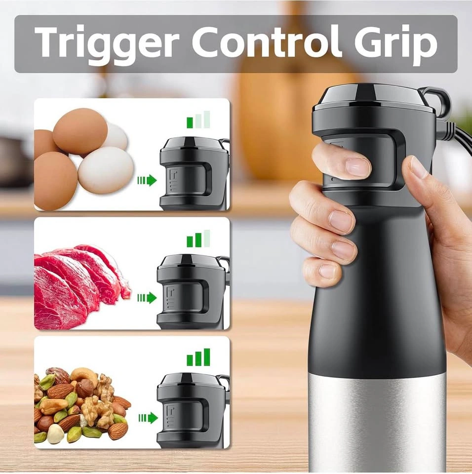 4-in-1 Hand Blender, 1000W Stainless Steel - photo 4