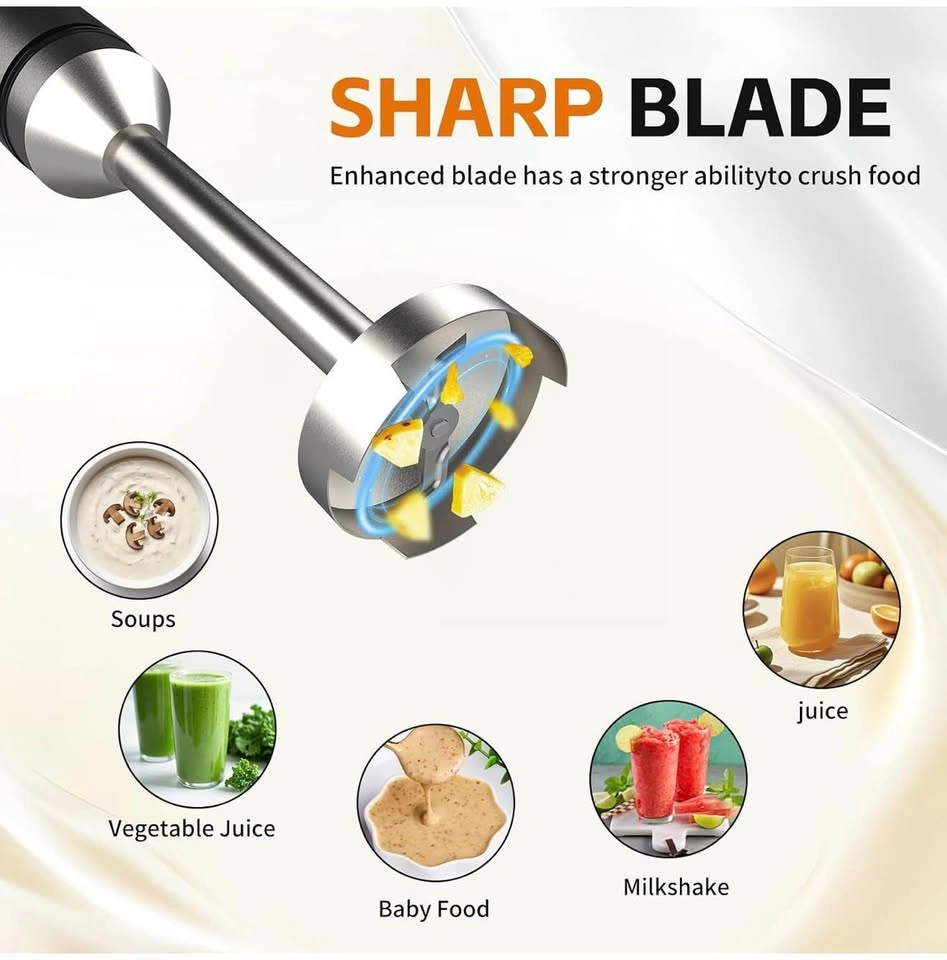 4-in-1 Hand Blender, 1000W Stainless Steel - photo 5