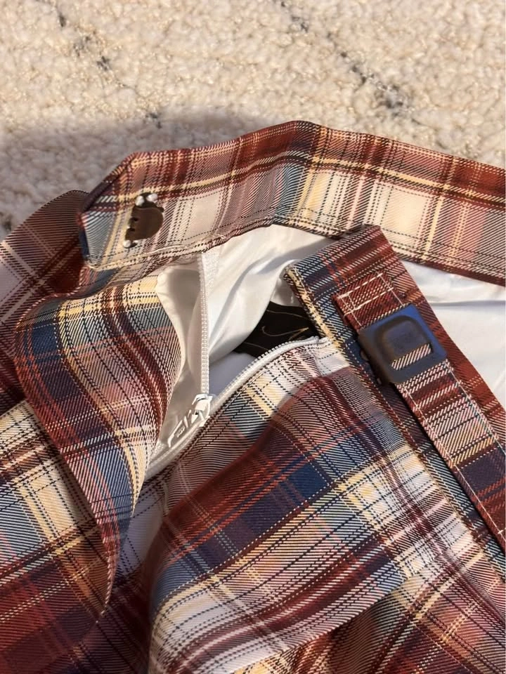 Cute Red JK Pleated Plaid Skirt! ♡ Size S - photo 3