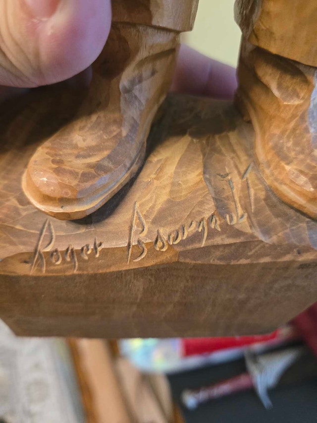 Roger Bourgault Wood Carving Sculpture - photo 3
