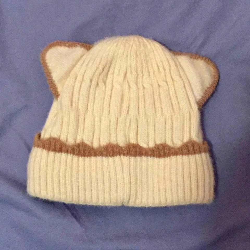 knit cat ear hat