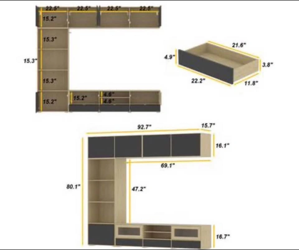 BRAND NEW & SEALED – Modern C-Shaped TV Stand / Media Console - photo 4
