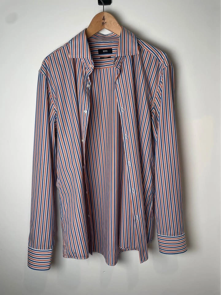 BOSS Hugo Boss Slim Fit Multi-Striped Long Sleeve Dress Shirt - photo 2