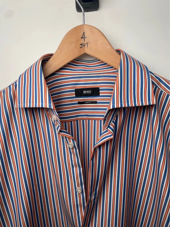 BOSS Hugo Boss Slim Fit Multi-Striped Long Sleeve Dress Shirt - photo 4