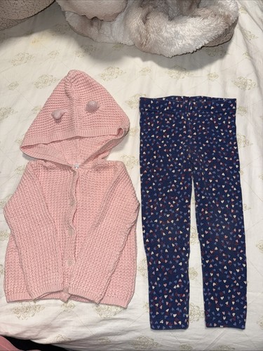 Carter’s Baby Girl 12 Mo Crochet Light Pink Hooded Cardigan - photo 2