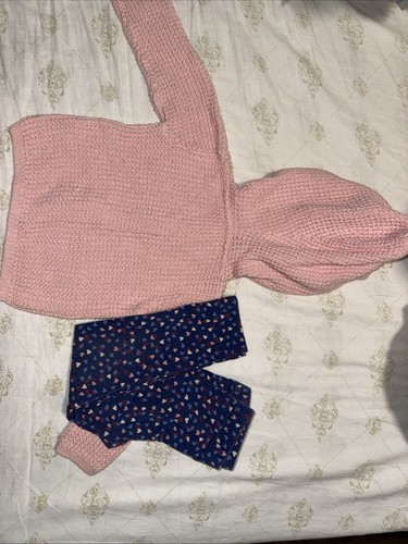 Carter’s Baby Girl 12 Mo Crochet Light Pink Hooded Cardigan - photo 5