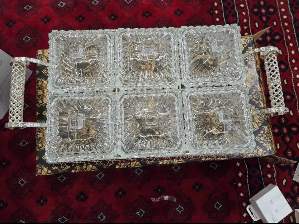 Crystal Six layers candy bowl golden image indicator(2)