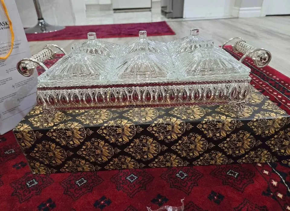 Crystal Six layers candy bowl golden image indicator(3)