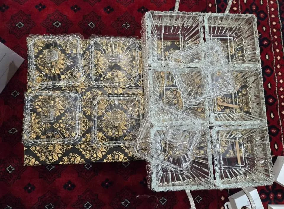 Crystal Six layers candy bowl golden image indicator(4)