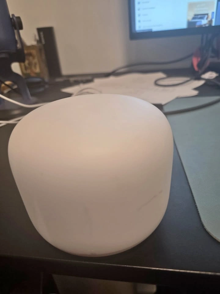Google WiFi (1st Gen) Mesh Router — Single Puck + Power Adapter