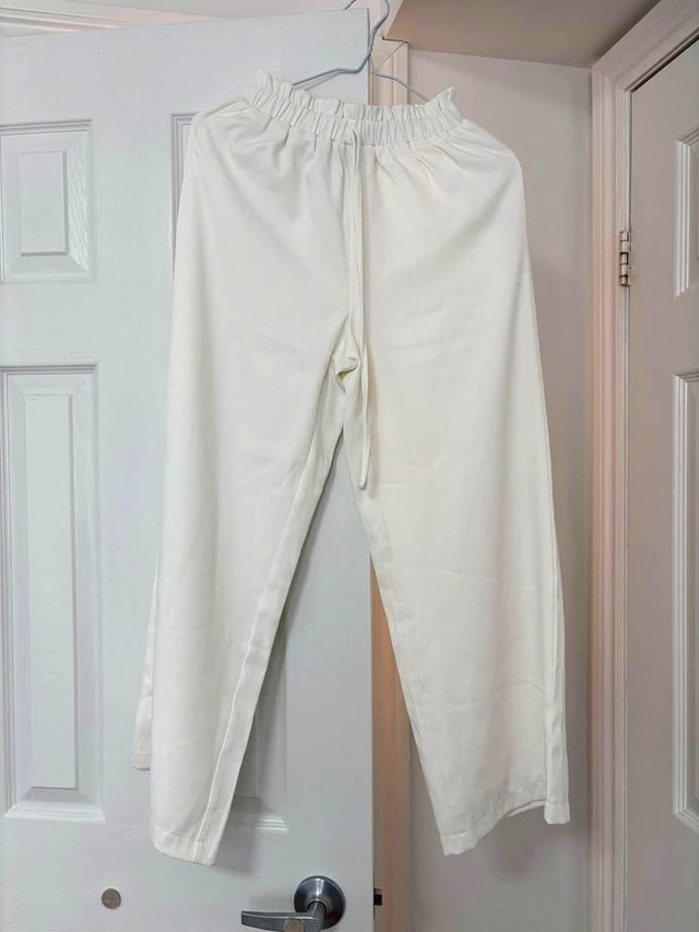 Shein Petite XXS Lined White Pants