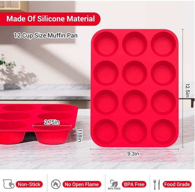 Redfly 2 Pack Silicone Muffin Pan - photo 4