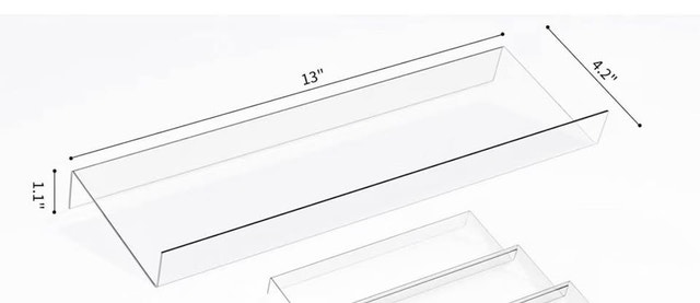 2 Tier Clear Acrylic Spice Drawer Organizer - photo 3
