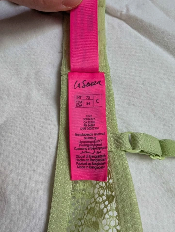 La Senza Remix Lightly Lined Demi Bra 34C light green colour - photo 3