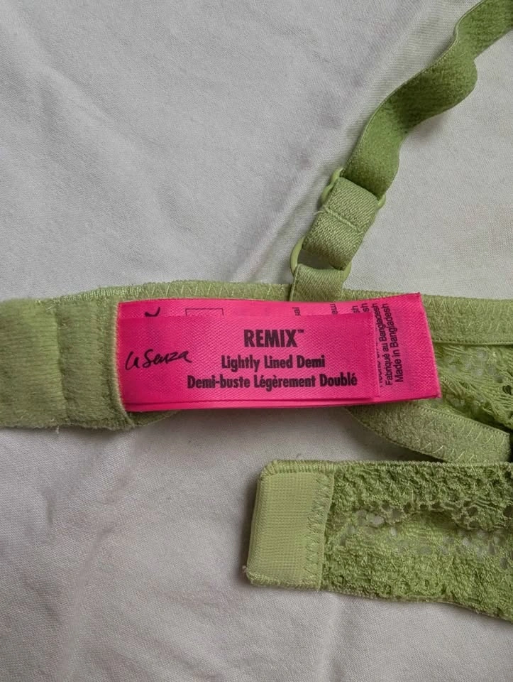 La Senza Remix Lightly Lined Demi Bra 34C light green colour - photo 5
