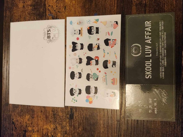 skool luv affair stickers and tracklist photocard - photo 2