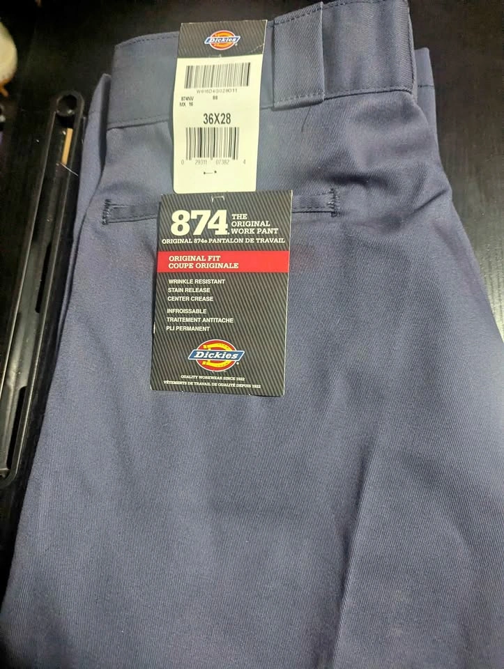 Dickies 874 Original Work Pant – Navy, 36x28 (New with Tags)