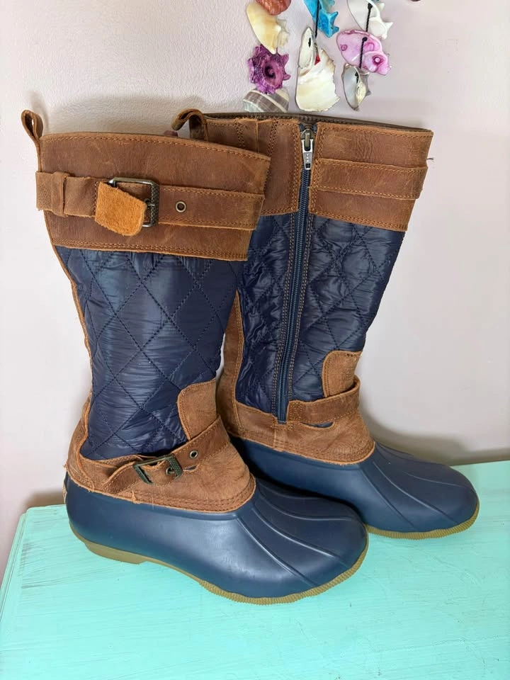 Sperry Saltwater Tall Nylon Duck Boots Size 9 Womans - photo 2