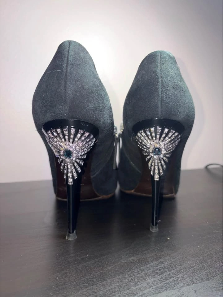 Vintage Giuseppe Zanotti Black Suede Heels Size 41.5 - photo 2