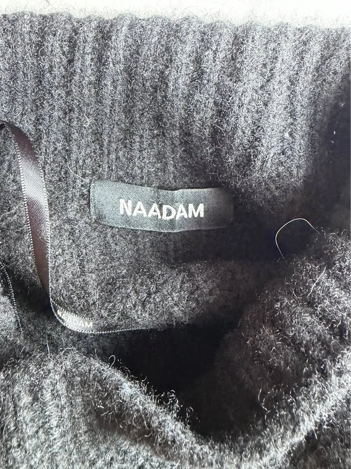 NAADAM Cable Knit Black Turtleneck Wool & Cashmere Sweater - photo 3