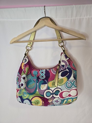 Coach Poppy Pop C Signature Graffiti Slouchy Hobo Bag F19438 - photo 2