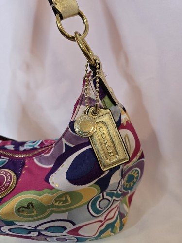 Coach Poppy Pop C Signature Graffiti Slouchy Hobo Bag F19438 - photo 3