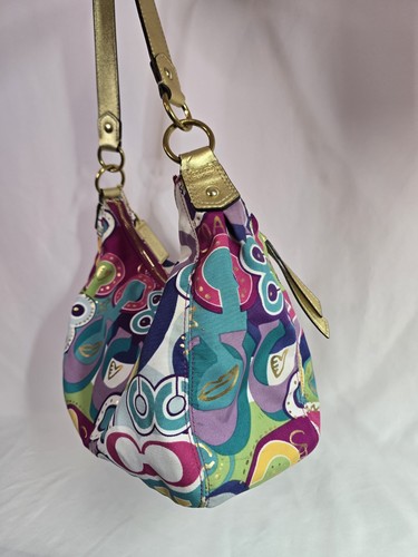 Coach Poppy Pop C Signature Graffiti Slouchy Hobo Bag F19438 - photo 4