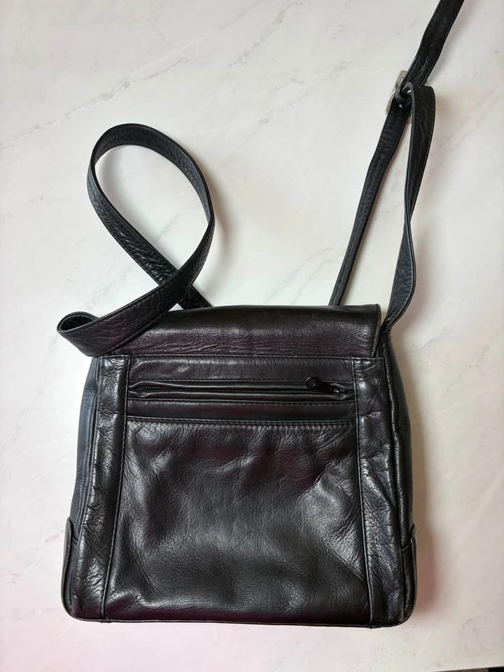 Derek Alexander Genuine Black Leather Crossbody Purse - photo 2