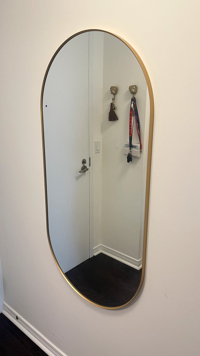 IKEA Oval Mirror Gold Trim - photo 2
