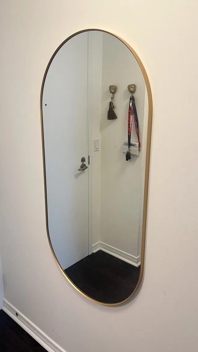 IKEA Oval Mirror Gold Trim image indicator(2)