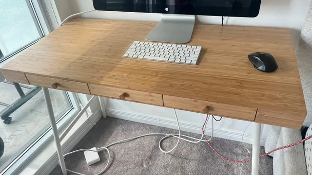 IKEA LILLÅSEN Bamboo Desk image indicator(3)