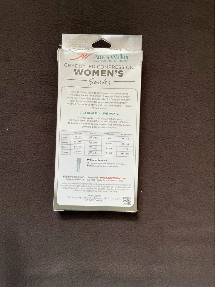 Brand New Women Compression Socks - XL Size (Ames Walker) - photo 2