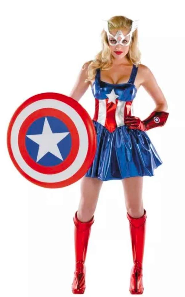 Marvel American Dream Sassy Captain America Deluxe Costume - photo 2