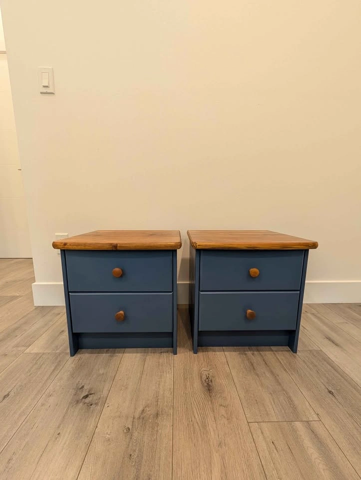 Refurbished Pine Wood Side Tables - photo 2