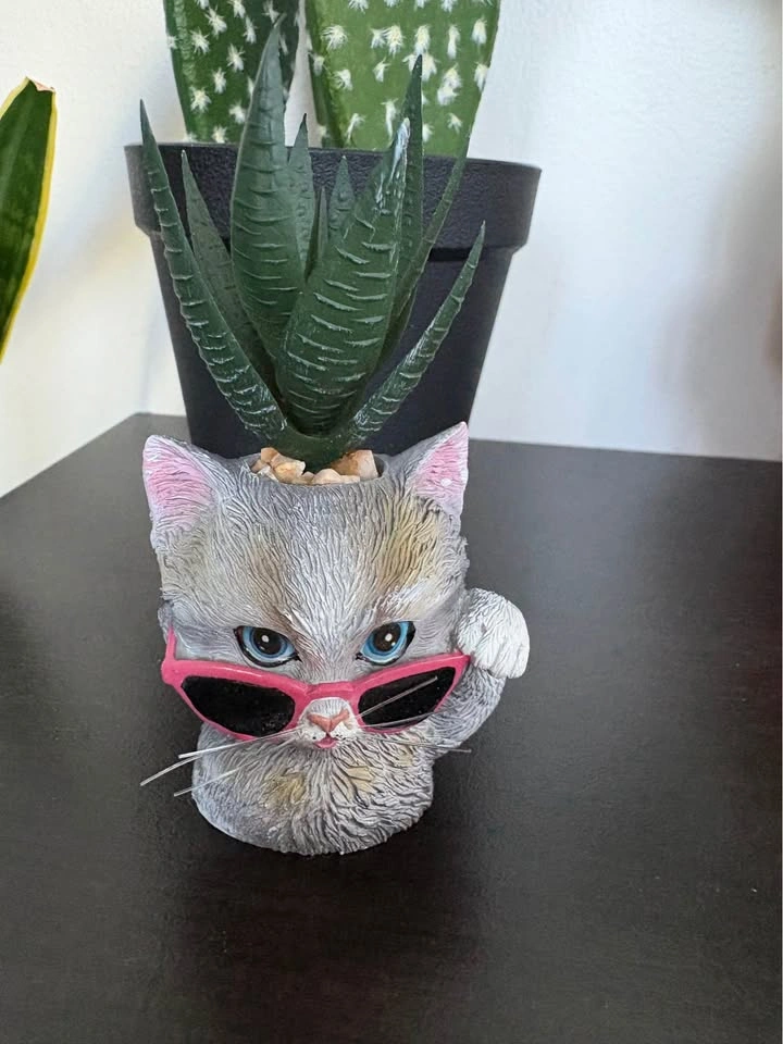 Bradford Exchange Purr-fect Planters Sculpture - Humbugs & Spike - photo 2