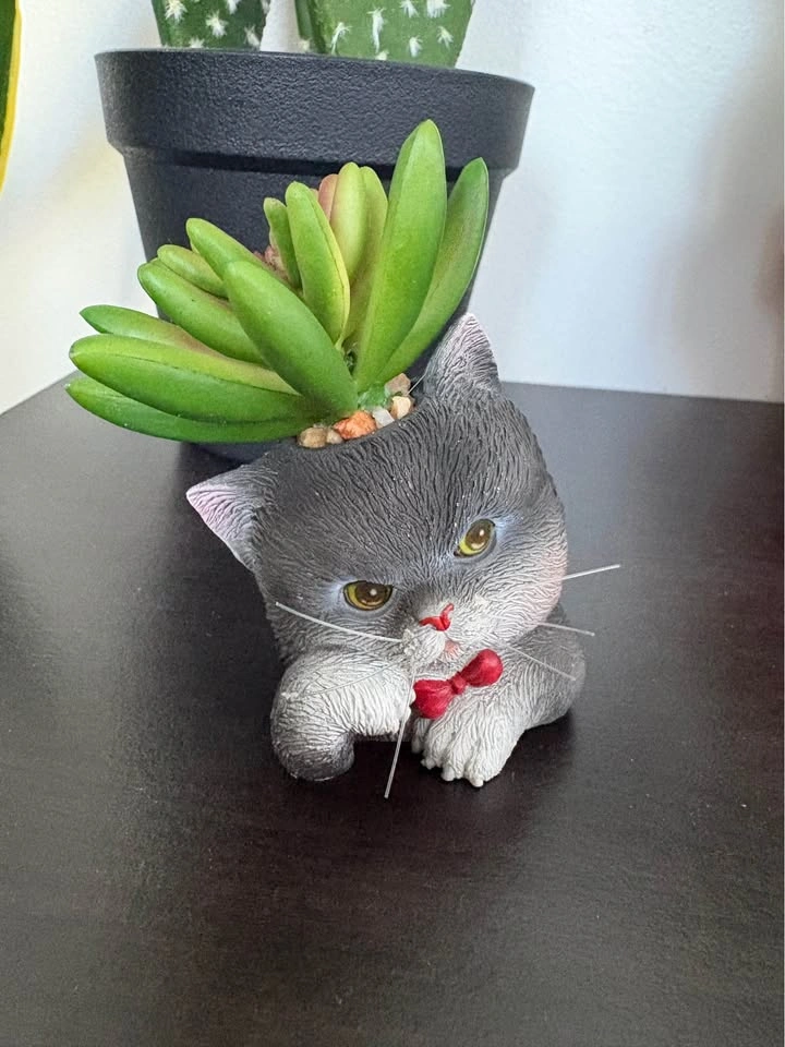 Bradford Exchange Purr-fect Planters Sculpture - Humbugs & Spike - photo 3