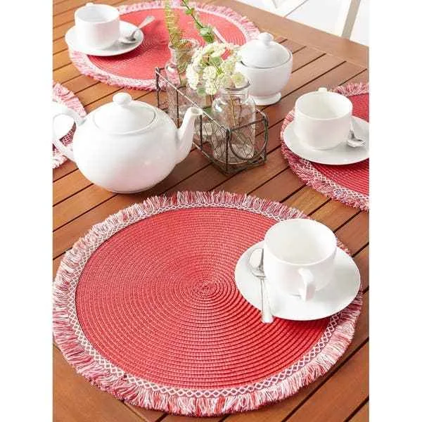 NEW CHRISTMAS FRINGED PLACEMATS image indicator(4)