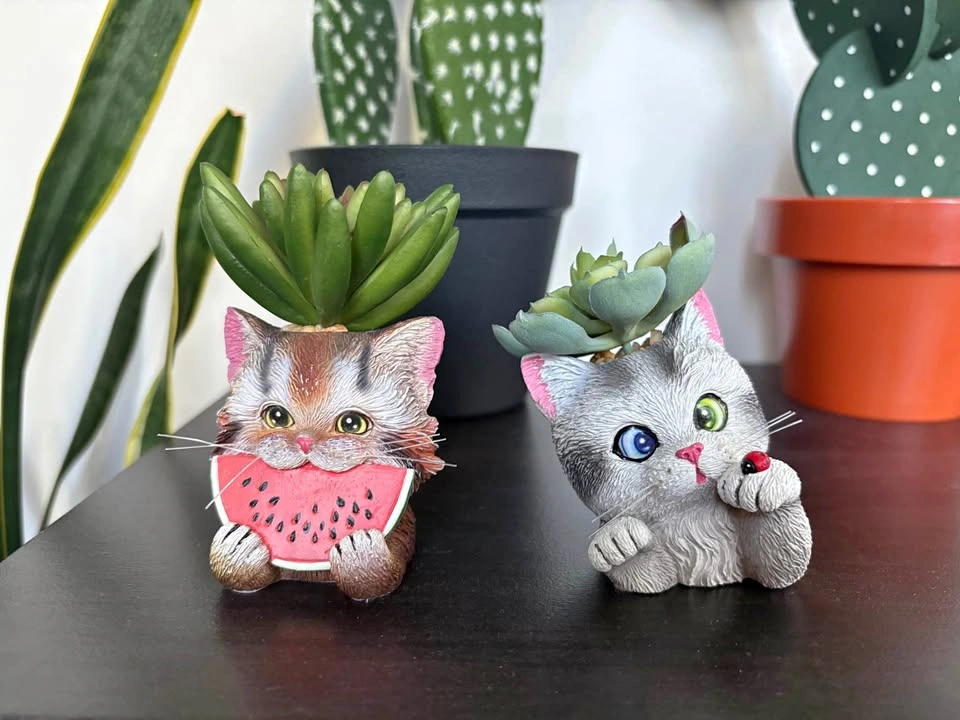 Bradford Exchange Purr-fect Planters: Chonkers & Jinx
