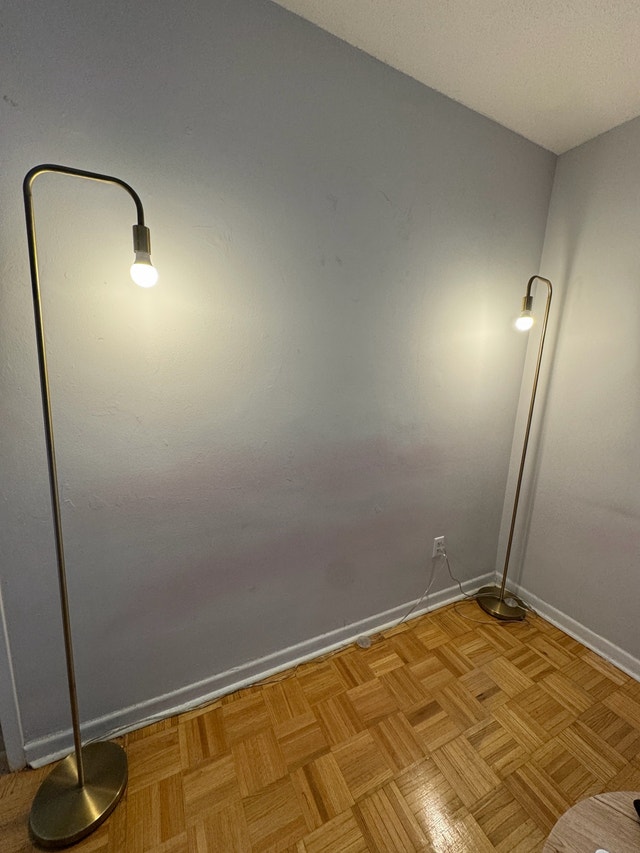 2 Modern Brass Floor Lamps