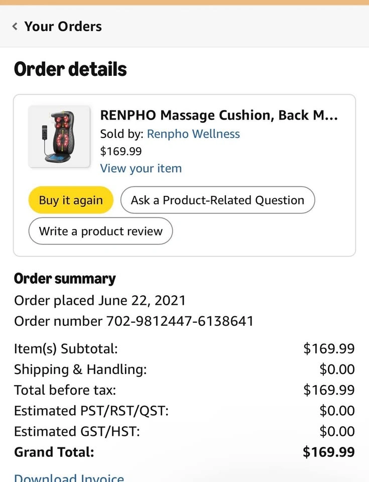 RENPHO Massage Cushion - photo 2