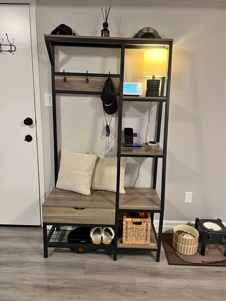 CANVAS Caledon 3-Hook Entryway Coat Rack/Hall Tree