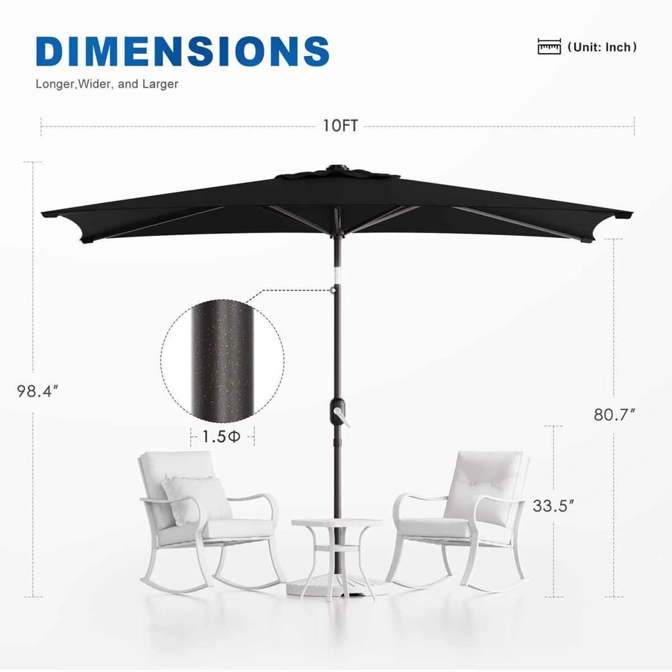 Large rectangle outdoor umbrella 6.5 x 10 - photo 3