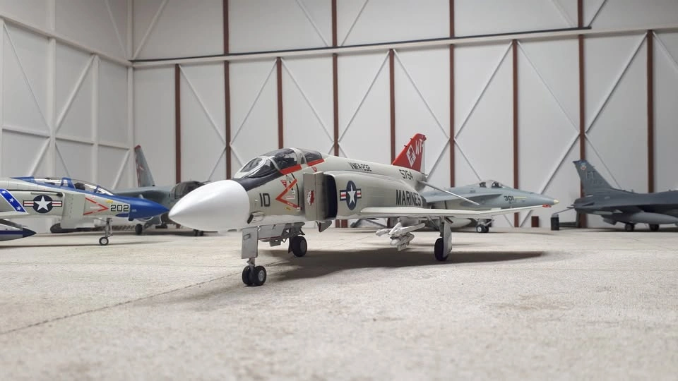 Completed 1/48th scale F-4J Phantom II plastic model aircraft - photo 2
